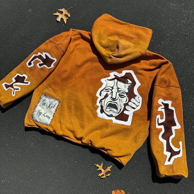 Personalized Multi-element Print Long Sleeve Hoodies