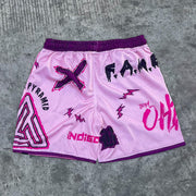 Fashion casual personality street style print shorts