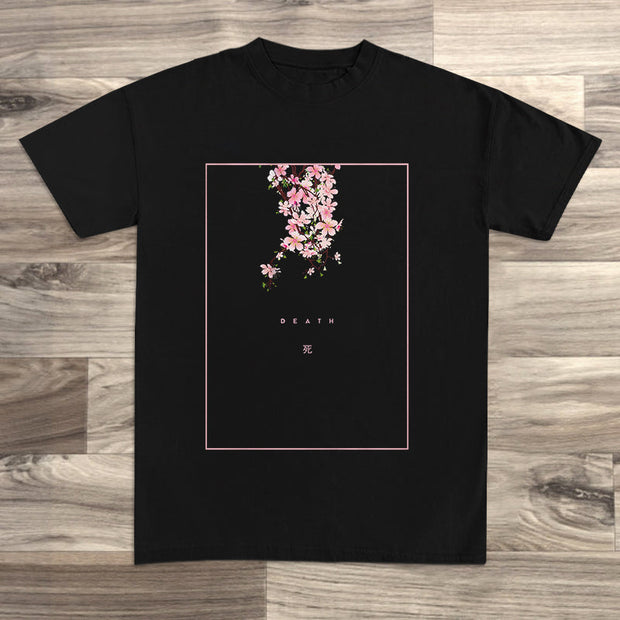 flower pattern short-sleeved T-shirt