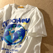 Protect the earth environment trendy brand short-sleeved T-shirt