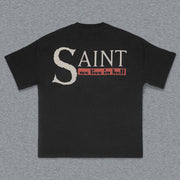 We Live In Hell Print Short Sleeve T-Shirt