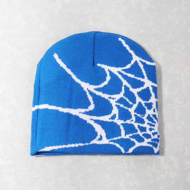 Spider web Y2K jacquard hat for men and women