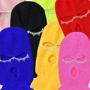 Warm three-hole hat ski riding sports knitted hat