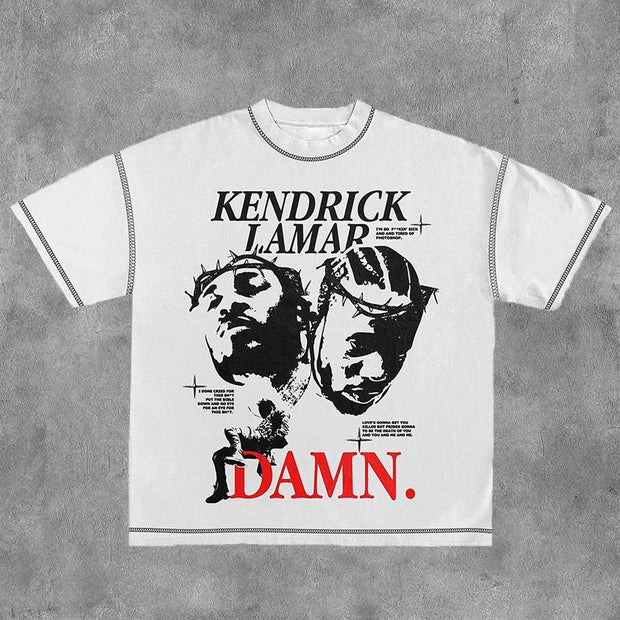 Kendrick Lamar Print Short Sleeve T-Shirt