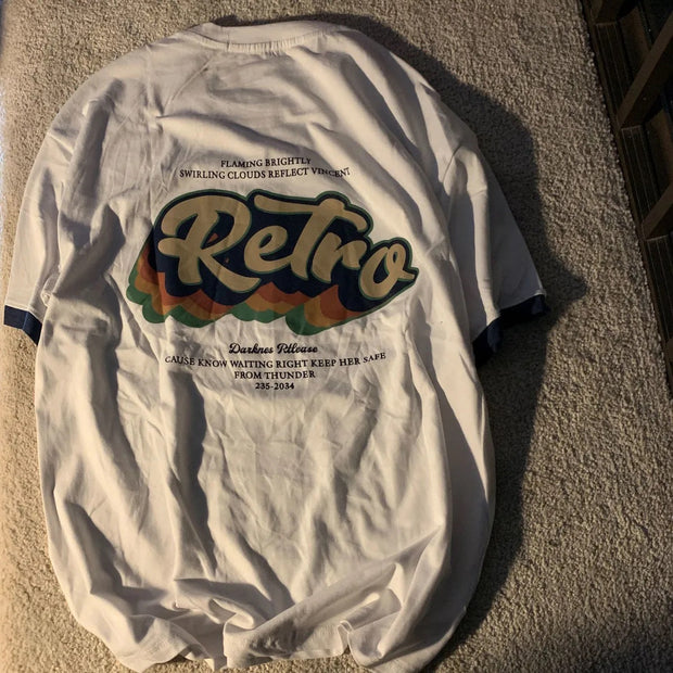 American retro oversizes loose short sleeve T-shirt