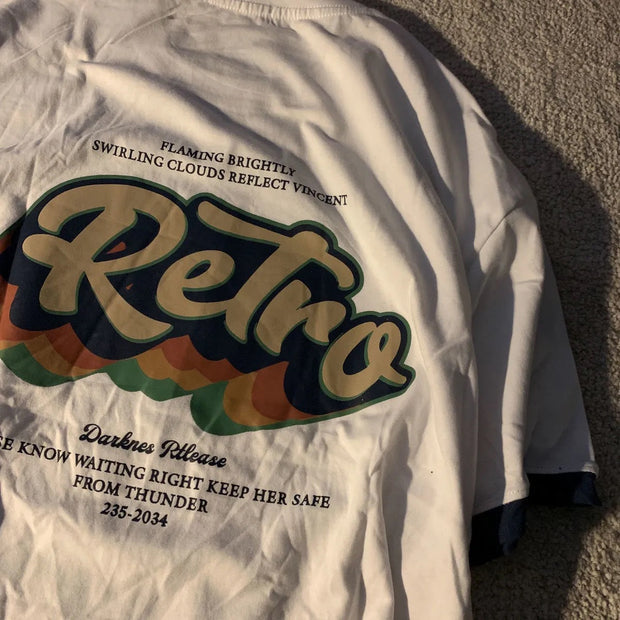 American retro oversizes loose short sleeve T-shirt