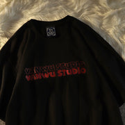 PeterWoo simple letter print short-sleeved T-shirt