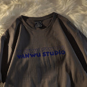 PeterWoo simple letter print short-sleeved T-shirt