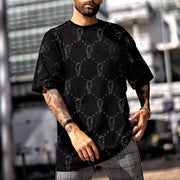 Retro fun personality printed loose short sleeve T-shirt