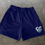 Love printed mesh sports casual shorts