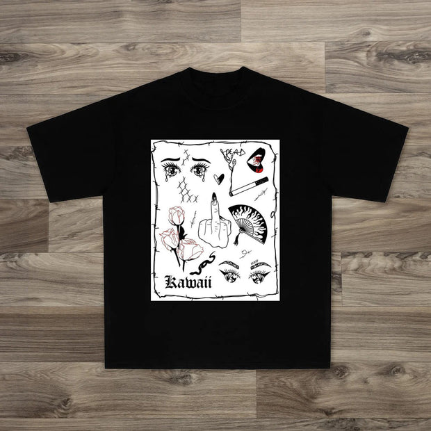 Fashion hip-hop street style T-shirt