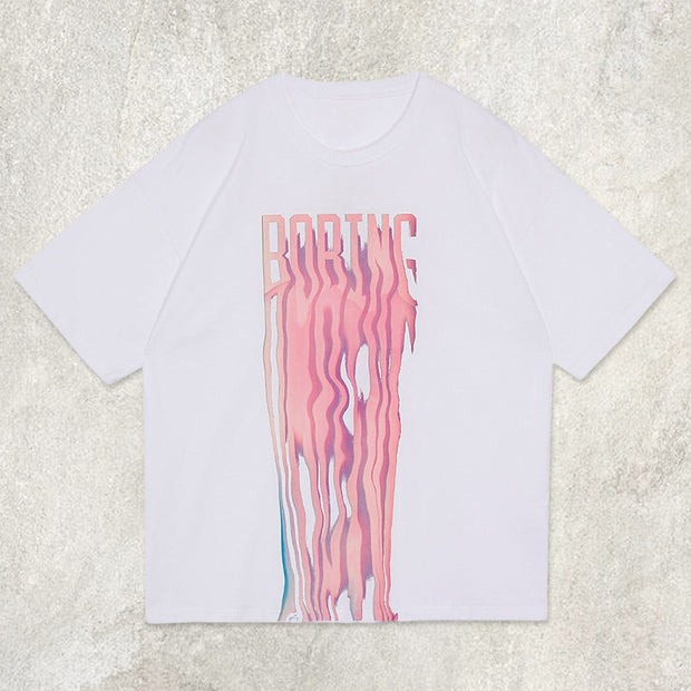 Irregular Design Letters Graphic Tee