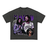 Hip-hop fashion brand distributes printed short-sleeved T-shirts