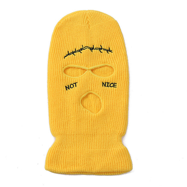 Eyes Hollow Out Funny Pullover Knit Hat