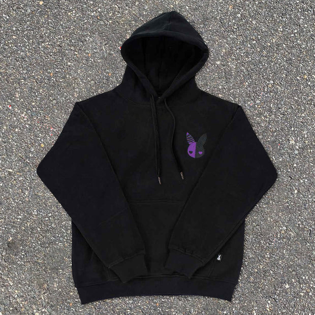 Colorblock Rabbit Vintage Street Long Sleeve Hoodie