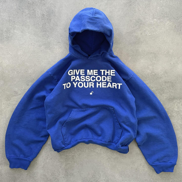 Personalized printed lettering hoodie