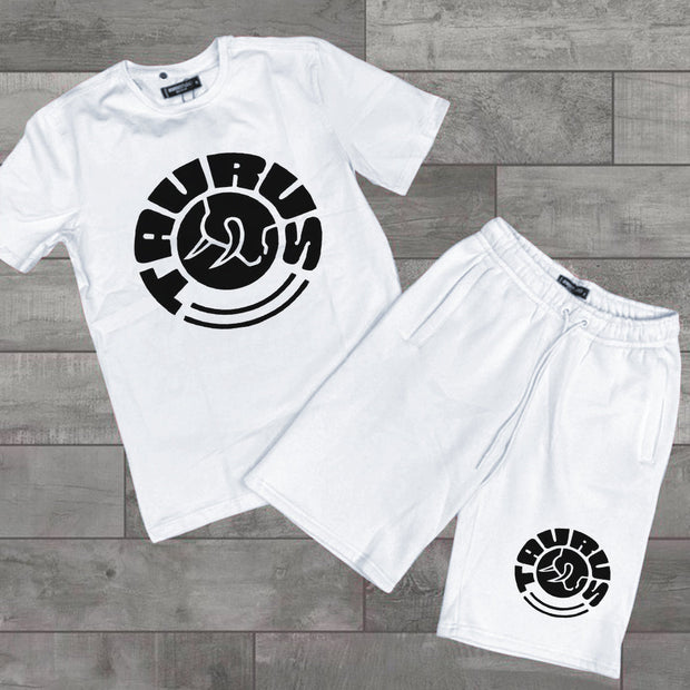 Casual Alphabet Print Short Sleeve Suit