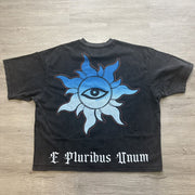 Casual car print crew neck T-shirt