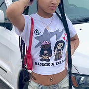 Bruce and Dana printed T-shirt