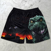 Comic cartoon pattern casual street shorts