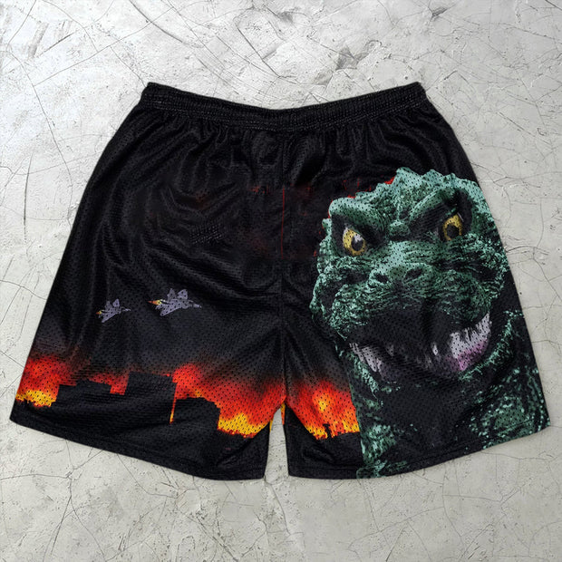 Comic cartoon pattern casual street shorts