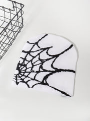 Spider web Y2K jacquard hat for men and women