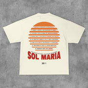 Basic Character Letters Print Short Sleeve T-Shirt