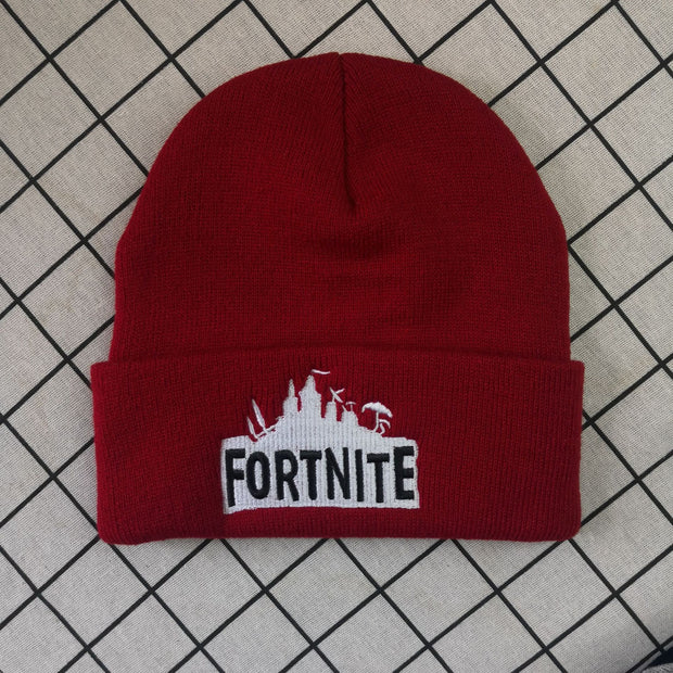 Anime Fortnite knitted hat embroidered woolen hat pullover hat