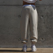 Trendy Vintage Print Casual Drawstring Pants