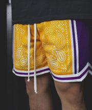 Casual sports men's elastic waist shorts
