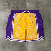 Casual sports men's elastic waist shorts