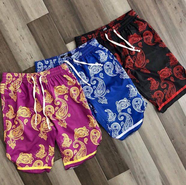 Fashion street style cashew print shorts