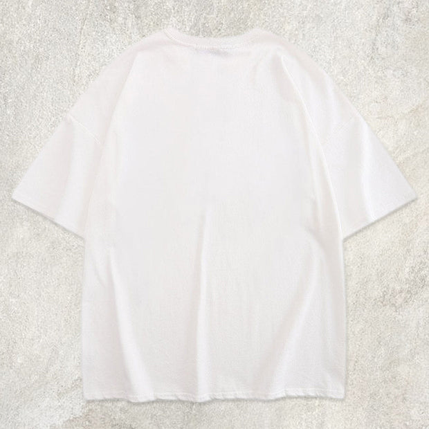 Casual Plaid Letters Tee