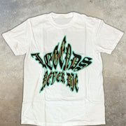 Casual letter printing men's short sleeve