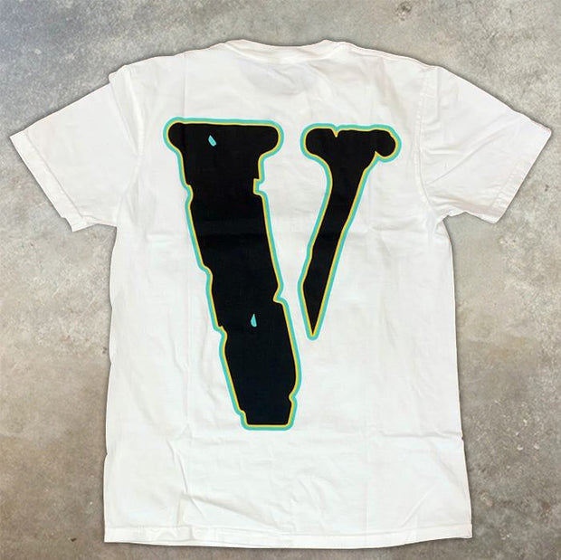 Casual letter printing men's short sleeve