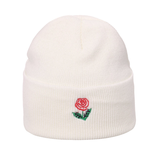 Outdoor hip-hop sun embroidered knitted wool hat