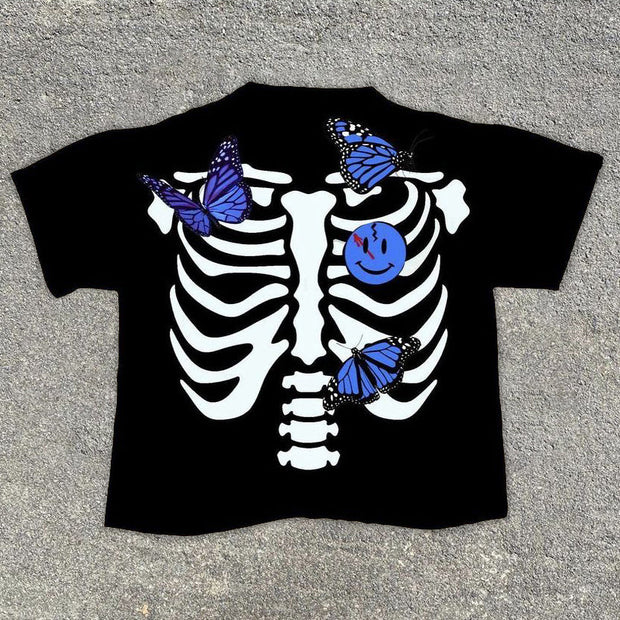 Fashion statement print preppy T-shirt