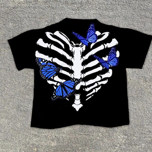 Fashion statement print preppy T-shirt