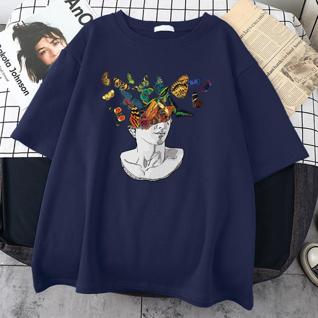 Personalized casual loose print T-shirt