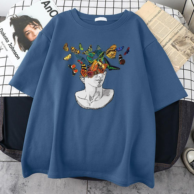 Personalized casual loose print T-shirt