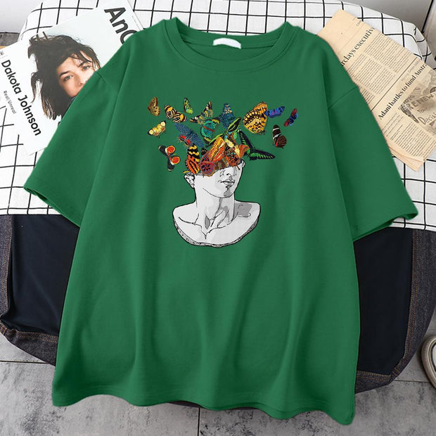 Personalized casual loose print T-shirt