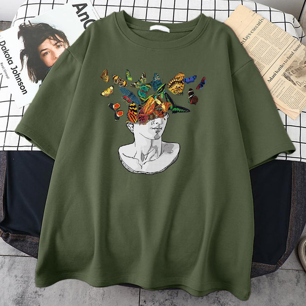 Personalized casual loose print T-shirt