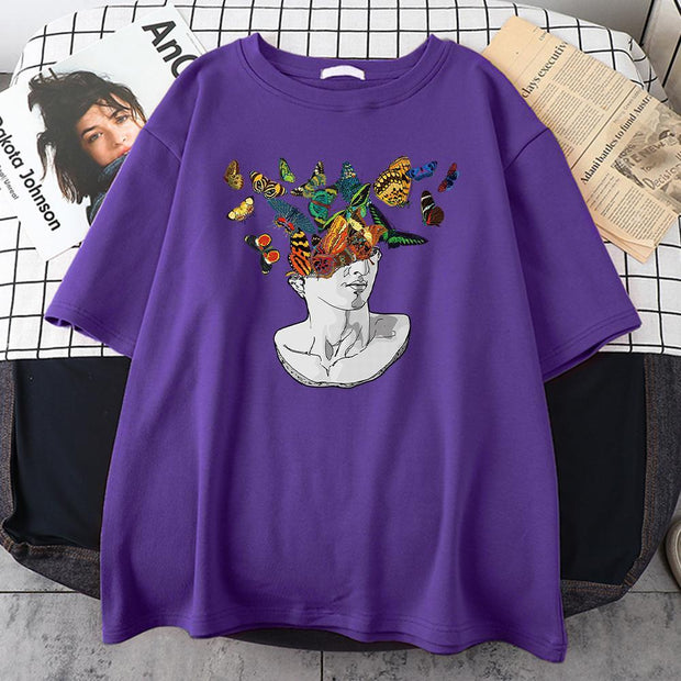 Personalized casual loose print T-shirt