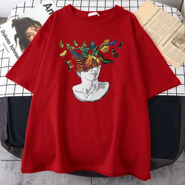 Personalized casual loose print T-shirt