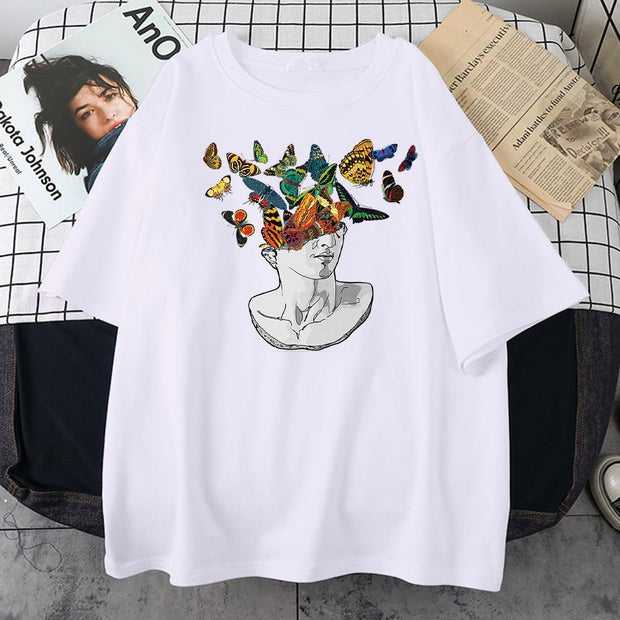 Personalized casual loose print T-shirt