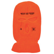 Embroidered spider three-hole hat ski mask