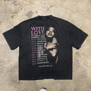 Fashion Sade Print Short Sleeve T-Shirt