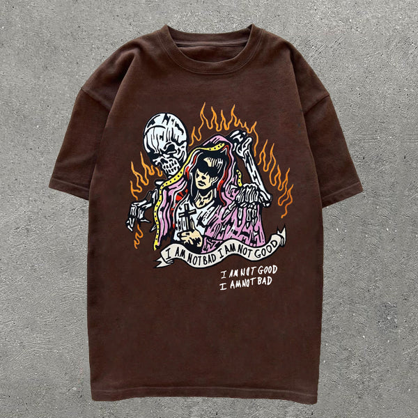 Skull Graphic Print Short Sleeve T-Shirt
