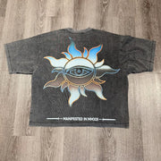 Fashion Guitarist Print Short Sleeve T-Shirt