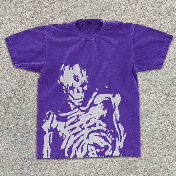 Skull Graphic Print Short Sleeve T-Shirt